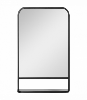 Square Wall Mirror with Shelf, 86x53 cm Modern Mirrors for Living Room, Bedroom
