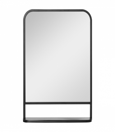Square Wall Mirror with Shelf, 86x53 cm Modern Mirrors for Living Room, Bedroom