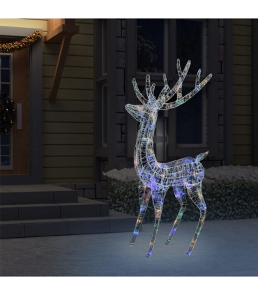 XXL Acrylic Christmas Reindeer 250 LED 180 cm Colourful