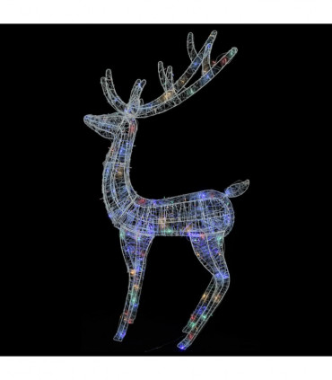 XXL Acrylic Christmas Reindeer 250 LED 180 cm Colourful