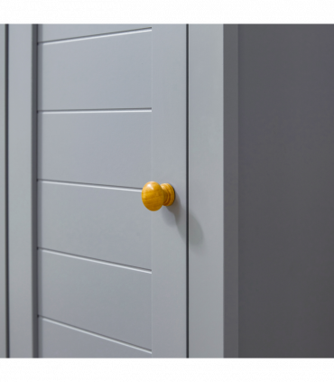 kleankin Bathroom Floor Tall Cabinet Storage Unit w/ Cupboard Adjustable Shelf