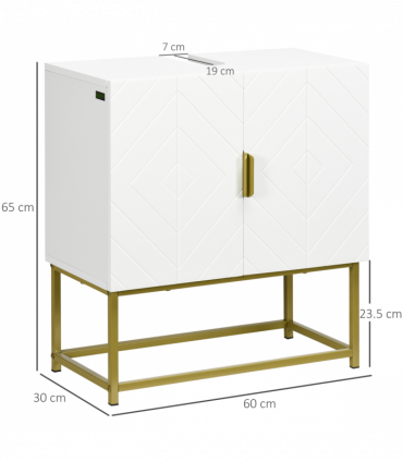 kleankin Bathroom Sink Cabinet Under Sink Cabinet Wooden Basin Cupboard White