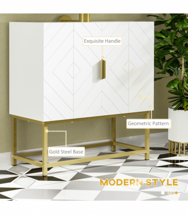 kleankin Bathroom Sink Cabinet Under Sink Cabinet Wooden Basin Cupboard White