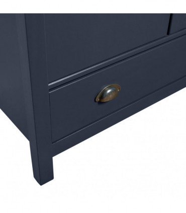 vidaXL 2-Door Wardrobe Hill Grey 89x50x170 cm Solid Pine Wood