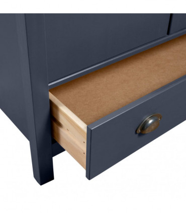 vidaXL 2-Door Wardrobe Hill Grey 89x50x170 cm Solid Pine Wood