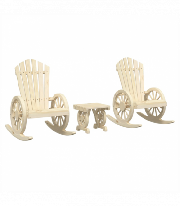 vidaXL 3 Piece Garden Lounge Set Solid Wood Fir