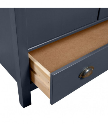 vidaXL 3-Door Wardrobe Hill Grey 127x50x170 cm Solid Pine Wood