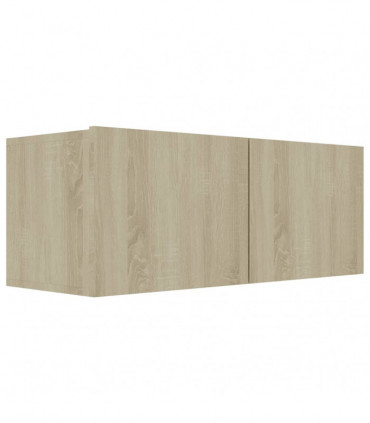 vidaXL 4 Piece TV Cabinet Set Sonoma Oak Engineered Wood