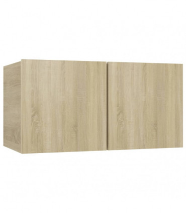 vidaXL 4 Piece TV Cabinet Set Sonoma Oak Engineered Wood