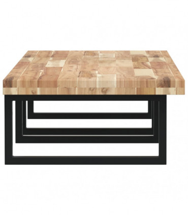 vidaXL Basin Shelf Wall Mounted Steel and Solid Wood Acacia