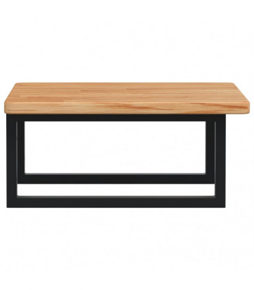 vidaXL Basin Shelf Wall Mounted Steel and Solid Wood Oak