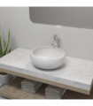 vidaXL Bathroom Basin with Mixer Tap Ceramic Round White