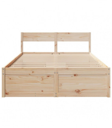 vidaXL Bed Frame with Drawers 120x200 cm Solid Wood Pine
