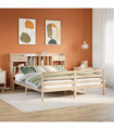 vidaXL Bookcase Bed without Mattress 180x200 cm Super King Solid Wood Pine