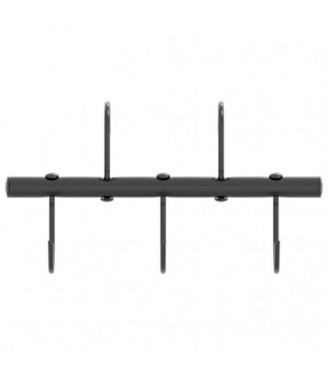 vidaXL Bridle Hanger with 5 Swivel Hooks Black Steel