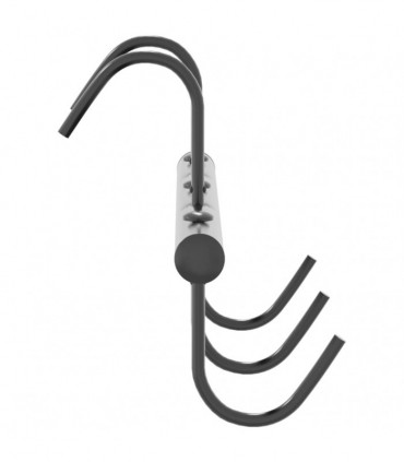 vidaXL Bridle Hanger with 5 Swivel Hooks Black Steel