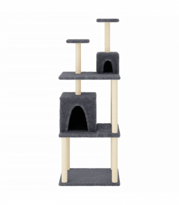 vidaXL Cat Tree with Sisal Scratching Posts Dark Grey 167 cm