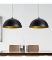 vidaXL Ceiling Lamp 2 pcs Height-adjustable Semi-spherical Black