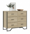 vidaXL Chest of Drawers Sonoma Oak 91x35.5x74.5 cm Engineered wood