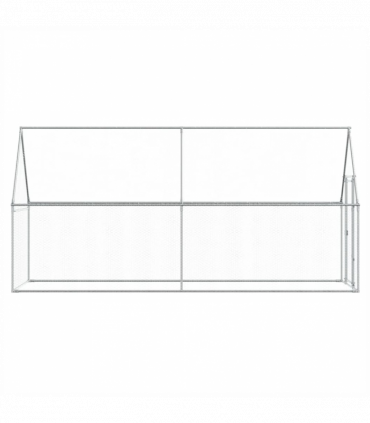 vidaXL Chicken Cage Silver 400x100x190 cm Galvanised Steel