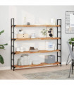 vidaXL Floating Shelf 120x20x4 cm Oil Finished Solid Wood Acacia