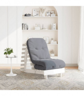 vidaXL Futon Sofa Bed with Mattress White 60x206x11 cm Solid Wood Pine