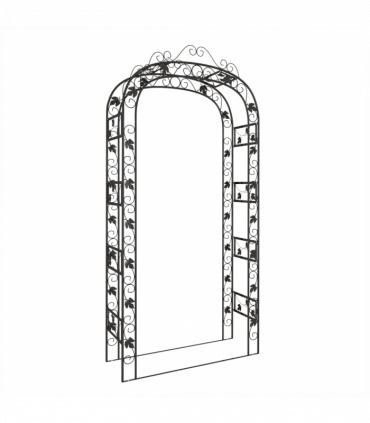 vidaXL Garden Arch Black 116x45x240 cm Steel