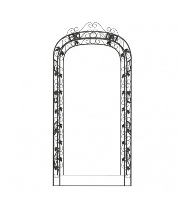 vidaXL Garden Arch Black 116x45x240 cm Steel