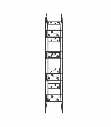 vidaXL Garden Arch Black 116x45x240 cm Steel