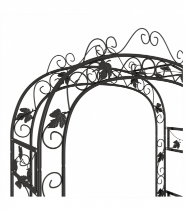 vidaXL Garden Arch Black 116x45x240 cm Steel