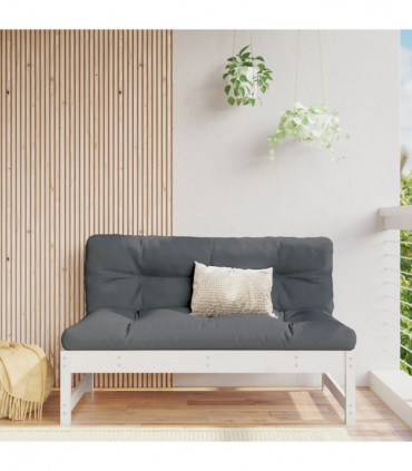 vidaXL Garden Middle Sofa White 120x80 cm Solid Wood Pine