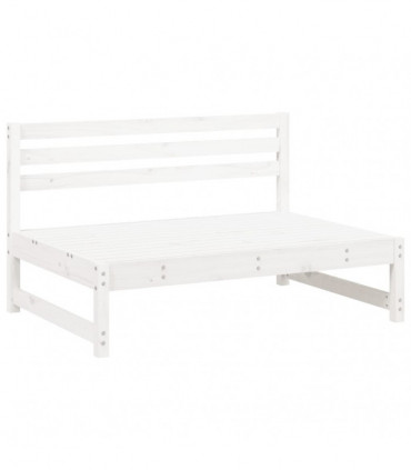 vidaXL Garden Middle Sofa White 120x80 cm Solid Wood Pine
