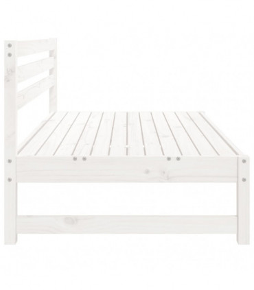vidaXL Garden Middle Sofa White 120x80 cm Solid Wood Pine