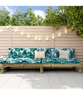vidaXL Garden Middle Sofas 2 pcs 120x80 cm Impregnated Wood Pine