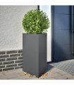 vidaXL Garden Planters 2 pcs Anthracite Triangular 50x43x75 cm Steel