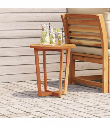 vidaXL Garden Side Table Round Ø55x60 cm Solid Wood Acacia