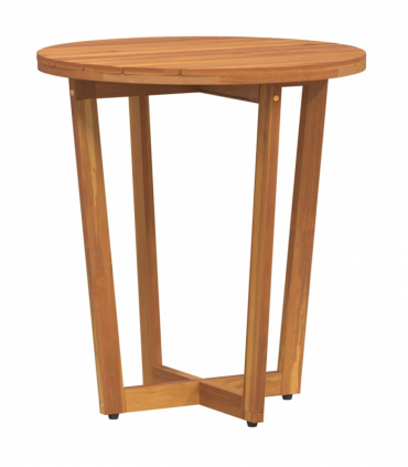 vidaXL Garden Side Table Round Ø55x60 cm Solid Wood Acacia
