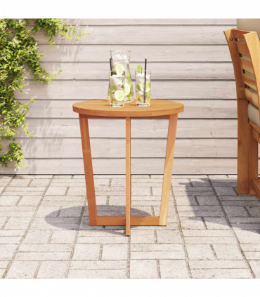 vidaXL Garden Side Table Round Ø55x60 cm Solid Wood Acacia