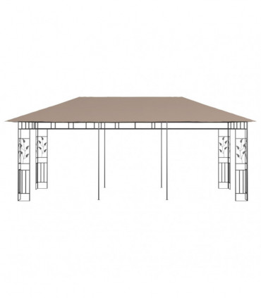 vidaXL Gazebo with Mosquito Net 6x3x2.73 m Taupe 180 g/m²