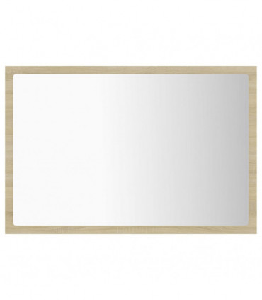 vidaXL LED Bathroom Mirror Sonoma Oak 60x8.5x37 cm Acrylic