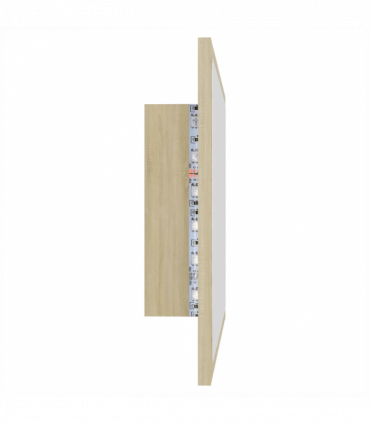 vidaXL LED Bathroom Mirror Sonoma Oak 60x8.5x37 cm Acrylic