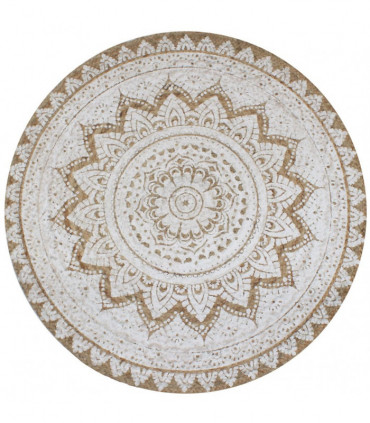 Area Rug Braided Jute Printed 150 cm Round