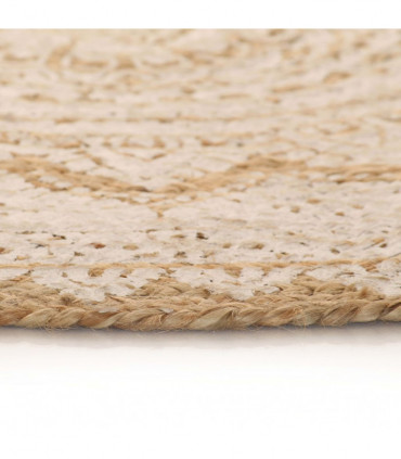 Area Rug Braided Jute Printed 150 cm Round