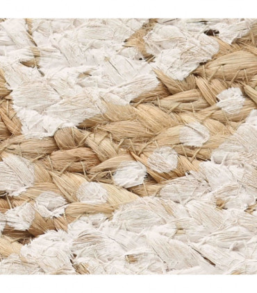 Area Rug Braided Jute Printed 150 cm Round