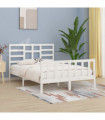 Bed Frame White Solid Wood Pine 140x200 cm