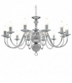 Chandelier Silver 12 x E14 Bulbs