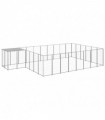 Dog Kennel Silver 15.73 m� Steel