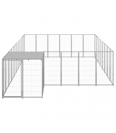 Dog Kennel Silver 15.73 m� Steel