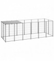 vidaXL Dog Kennel Silver 330x110x110 cm Steel