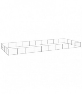 Dog Kennel Silver 40 m² Steel
